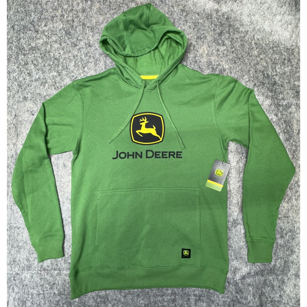 JOHN‎ DEERE Tractor Hoodie Hooded Sweatshirt Green (Size S) -NWT- (2W-10
